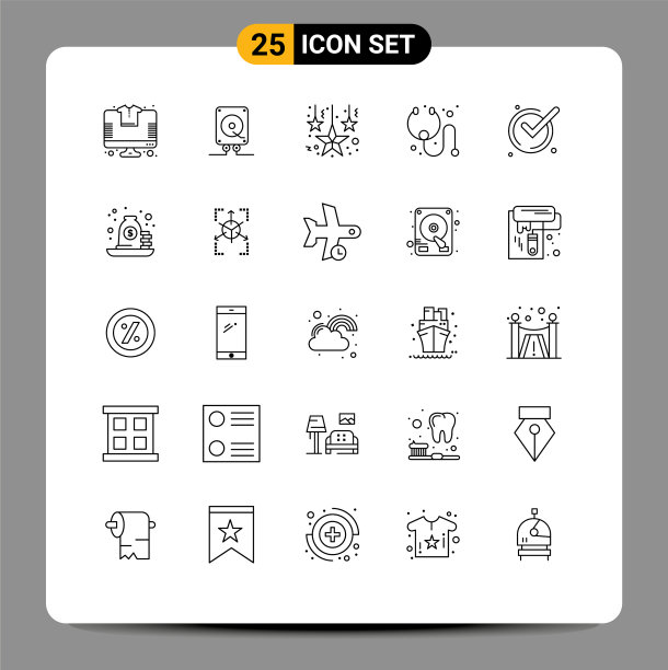 行包25个通用符号确认图片下载