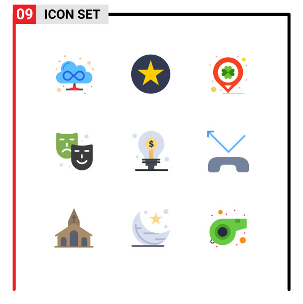 9 .用户界面平面彩色包装现代标识图片下载