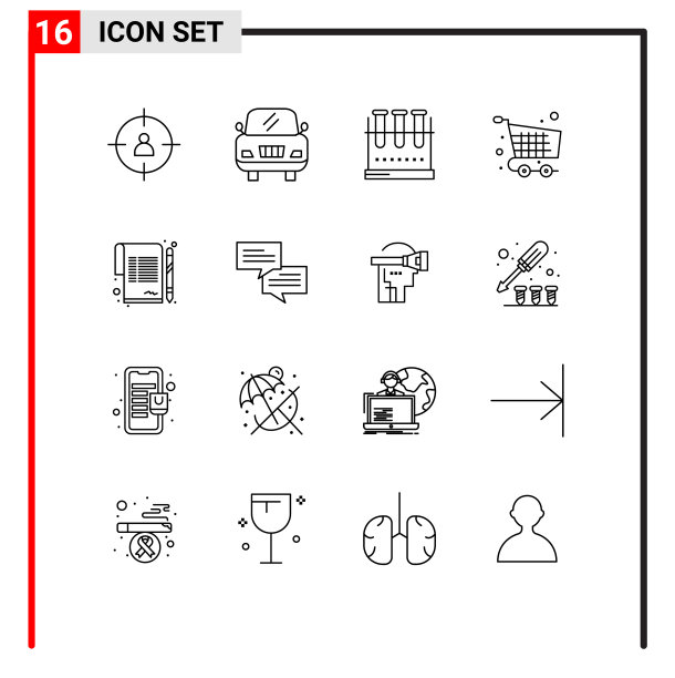 16大纲概念的网站，移动和应用程序图片下载