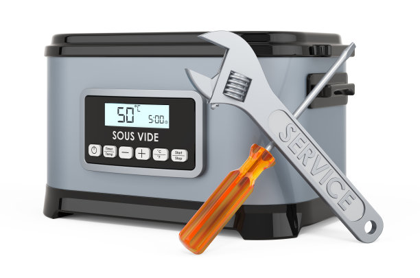 真空灭菌机的维修和服务，在白色背景上独立的3D渲染图片下载