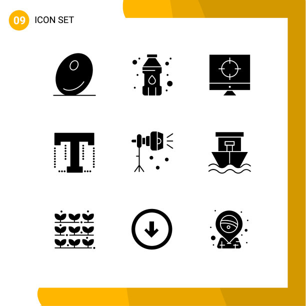 9 ． 坚实的字形概念的网站，移动和图片下载