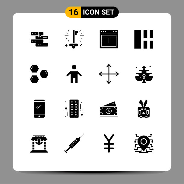 16 .用户界面实心字形包现代图片下载