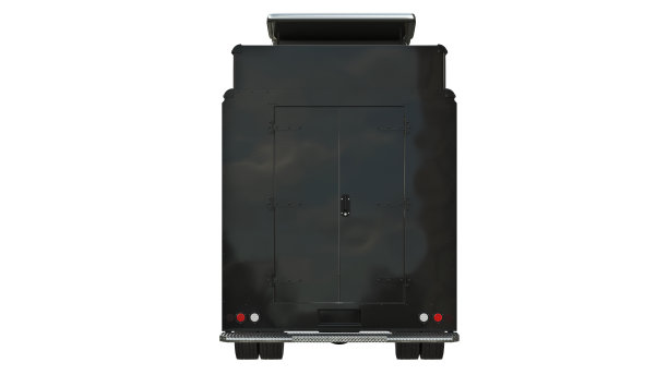 餐车咖啡厅，后视图图片下载