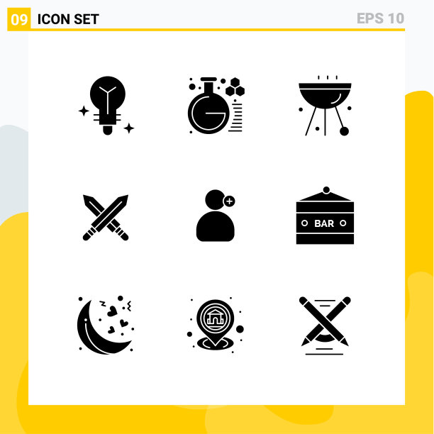 股票图标包9行符号和符号图片下载