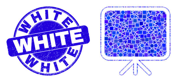 蓝色遇险白色邮票印章和横幅板图片下载