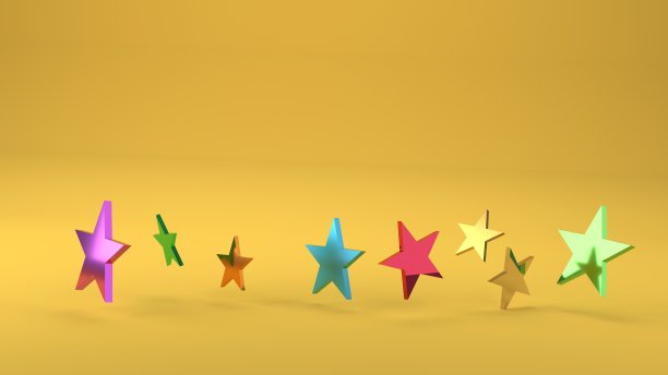 彩色圣诞贺卡背景与星星图片下载