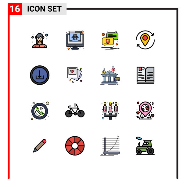 用户界面包16基本平色填充图片下载