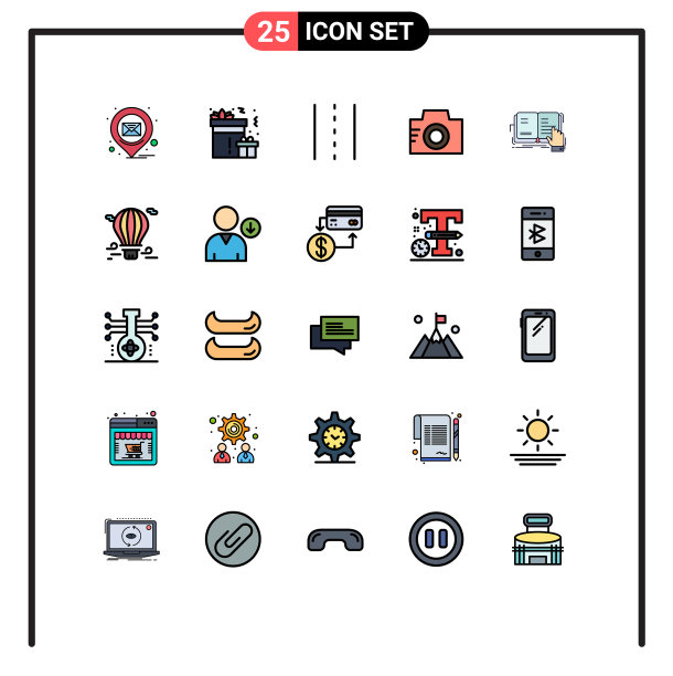 25个创意图标的现代符号和符号图片下载