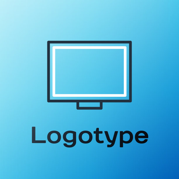 线相框上的表图标隔离在蓝色图片下载