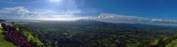 多米尼加共和国热带雨林的风景全景图图片下载