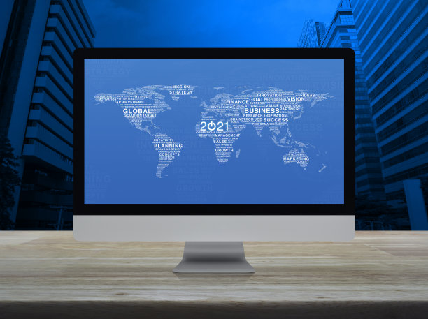 2021年新年快乐，全球商业启动概念，这张照片的元素由美国宇航局提供图片下载