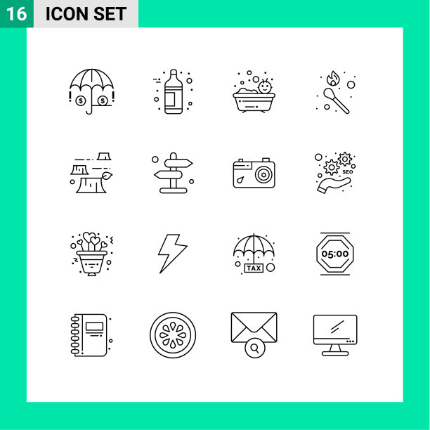 16大纲概念的网站，移动和应用程序图片下载