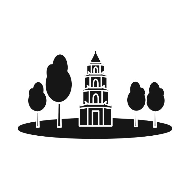 塔和越南标志设置图片下载