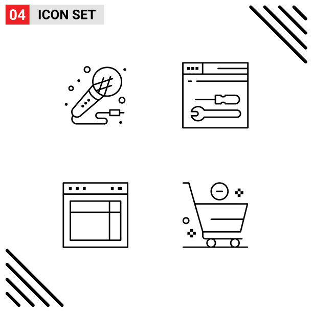 移动接口线设4个象形话筒图片下载