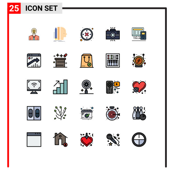 可编辑线包25简单填充线平图片下载