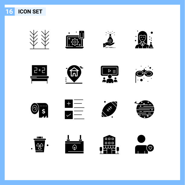 现代集16个立体象形文字之图片下载