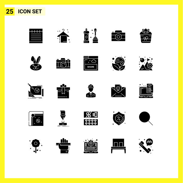 25固体字形概念的网站移动和图片下载