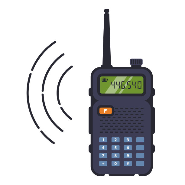 带天线用于远距离通信的黑色对讲机图片下载