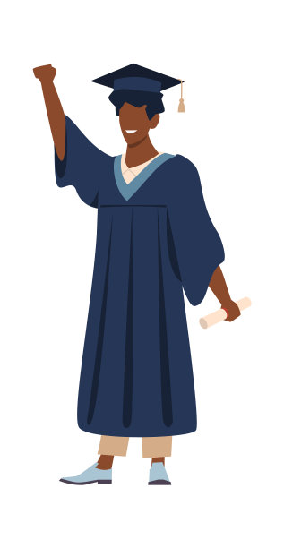 毕业的学生戴着毕业证，青年男子戴着图片下载