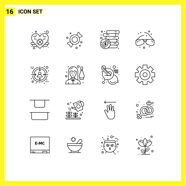 16 .用户界面轮廓包现代标识图片下载