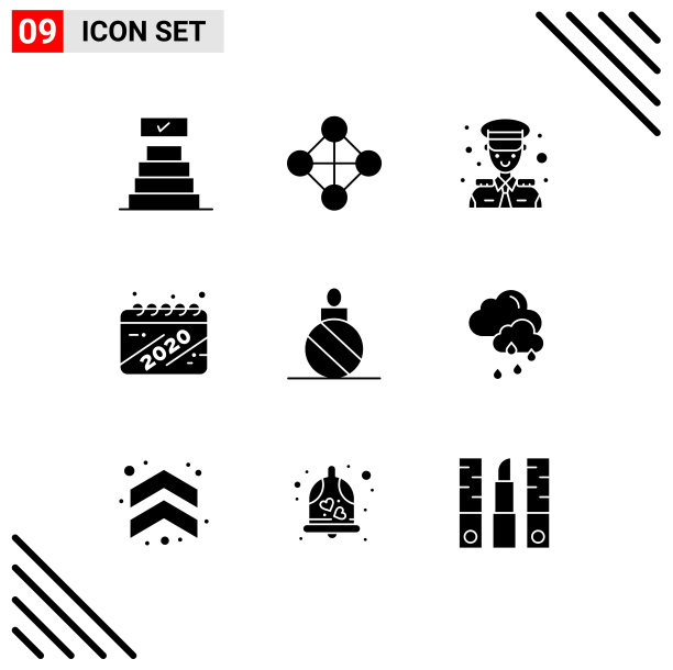 设置9个商业实体雕文包图片下载