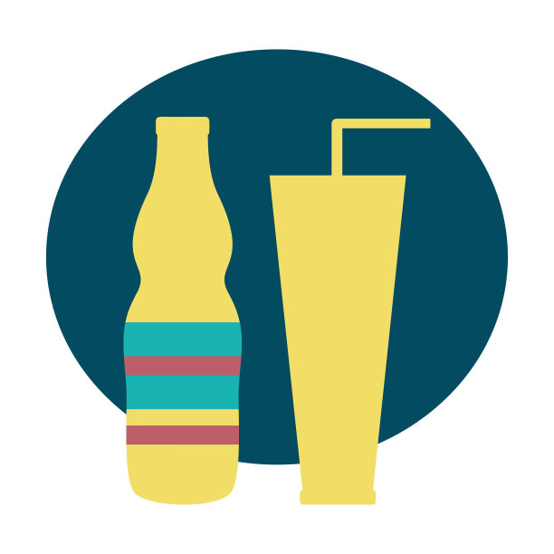 手绘饮料瓶和柠檬水的玻璃杯孤立在一个白色的背景。涂鸦,简单的说明。可用于纺织品、纸张的装饰。室内设计的极简主义风格。图片下载