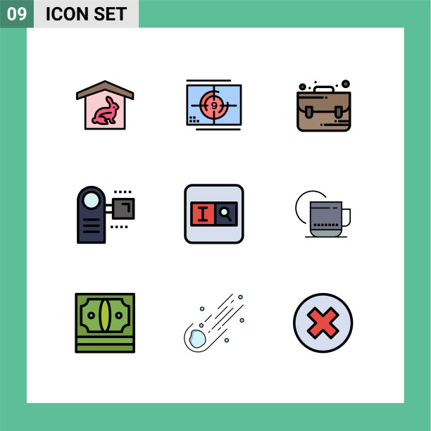 股票图标包9行符号和符号图片下载