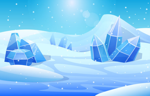 北极的自然。冰冷的沙漠。图片下载