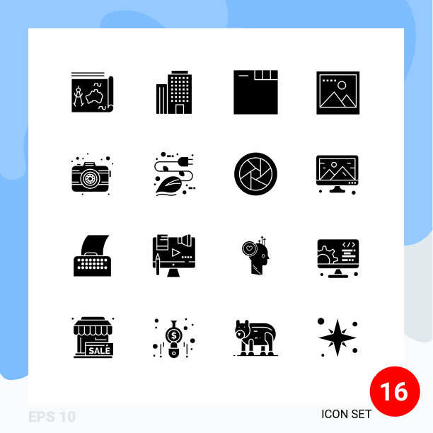 主题立体符号和可编辑符号的16种图片下载