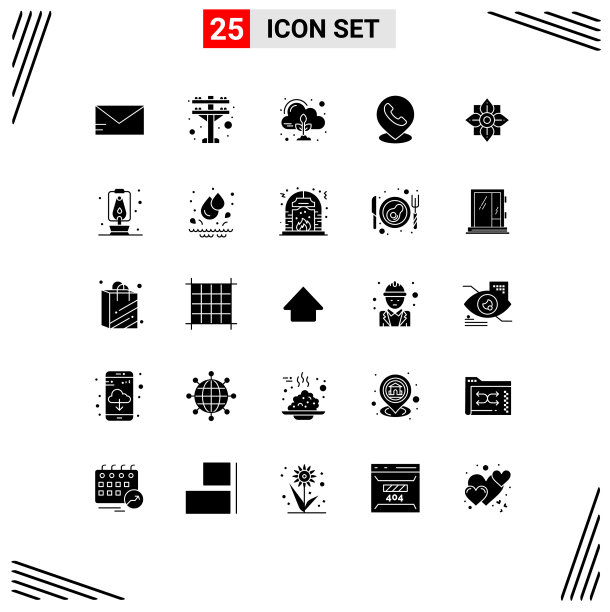 象形文字设置了25个简单的立体字形图片下载