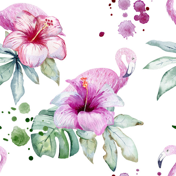 热带无缝模式图片下载