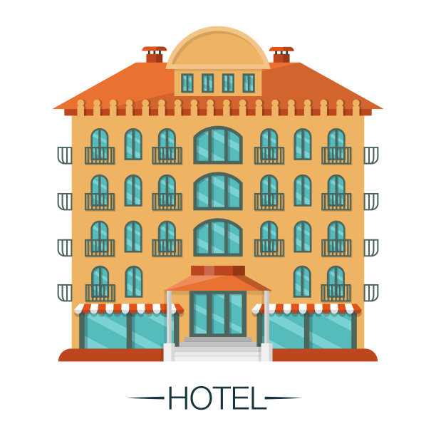 美丽的现代欧洲酒店。大城市的基础设施。大都市的体系结构。城市旅游图片下载