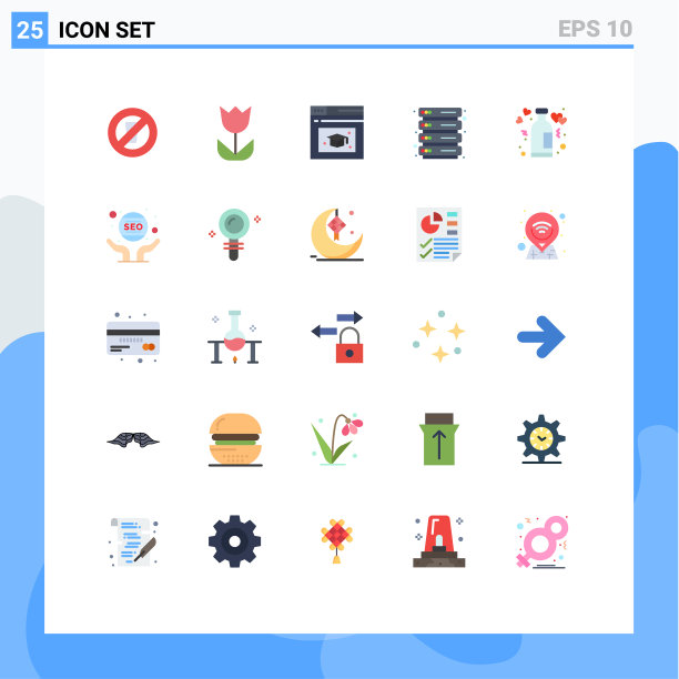 25组现代平面颜色设置浪漫图片下载