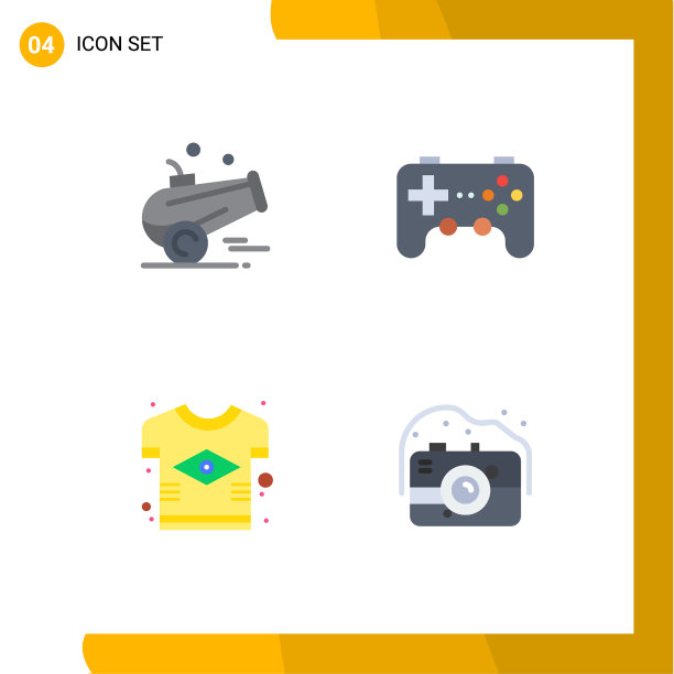 4平面图标概念的网站，移动和应用程序图片下载