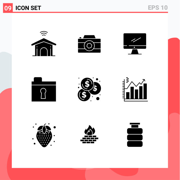 9个适用于网络和移动的通用实体符号图片下载