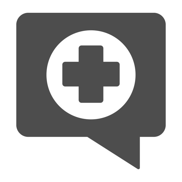 对话和医疗标志的实体图标，医学概念，白色背景的医疗咨询标志，聊天框与医疗十字图标的字形风格的移动和web。矢量图形。图片下载