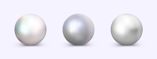 珍珠向量集。图片下载