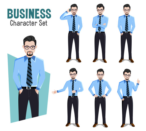 圣诞老人向量人物集。圣诞老人卡通圣诞人物在大雪纷飞的冬季活动如滑冰，制作雪人和圣诞树隔离为圣诞收集设计。图片下载