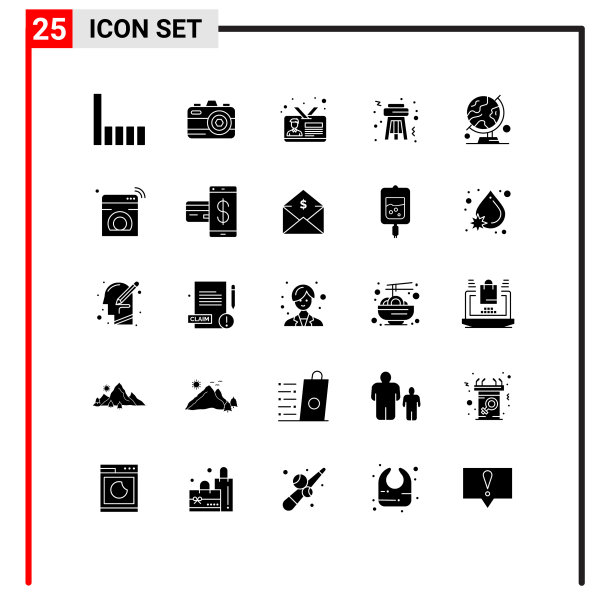 现代设置了25个立体象形文字和符号等图片下载