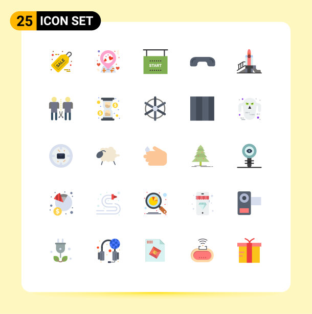 为游戏设置25种现代平面颜色图片下载