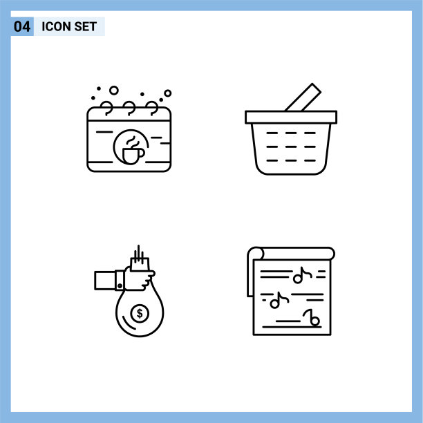 4创意图标的现代标志和符号图片下载