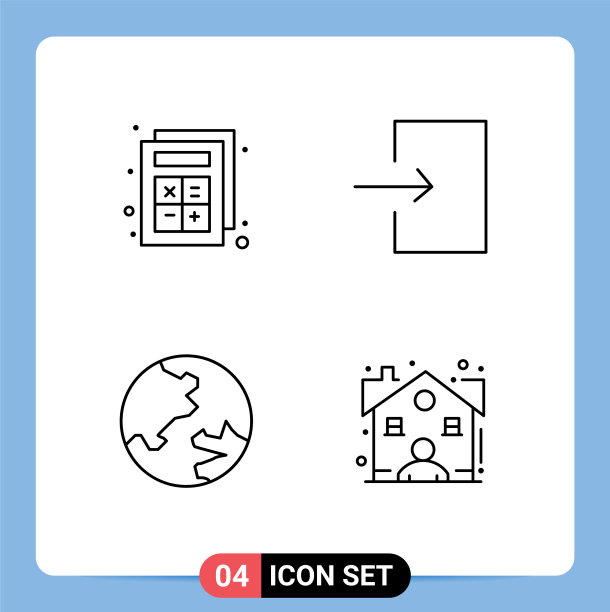 移动界面线设4个象形图添加图片下载