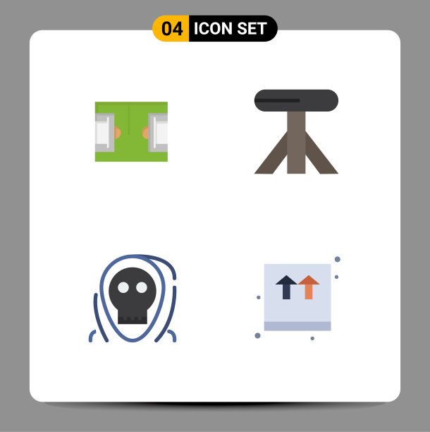 移动界面平面图标设置4个象形图图片下载