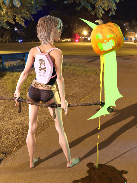 一个拿着镰刀的瘦女人的3D照片图片下载