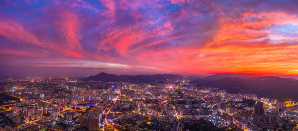 城市的日落图片下载