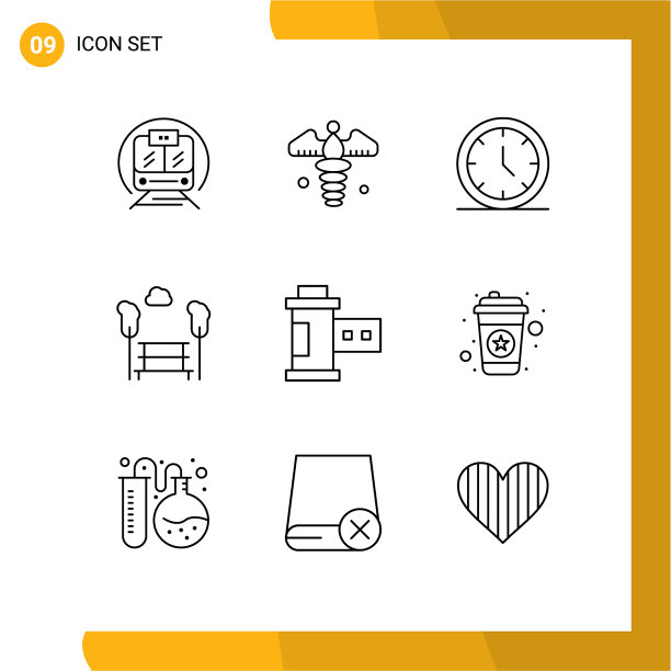 第九组现代轮廓设置为电影树图片下载