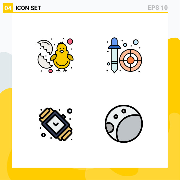 设置4商业填充线平面颜色包图片下载