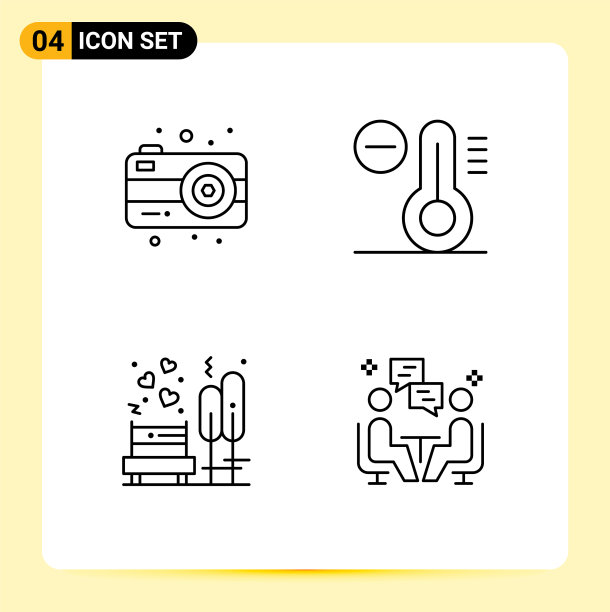 可编辑线包4简单填充线平图片下载