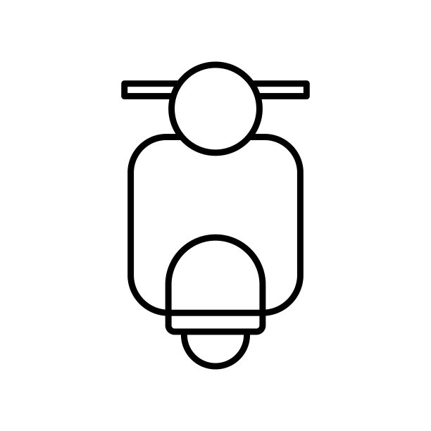 助动车，踏板车，车辆，交通工具图标矢量插图图片下载
