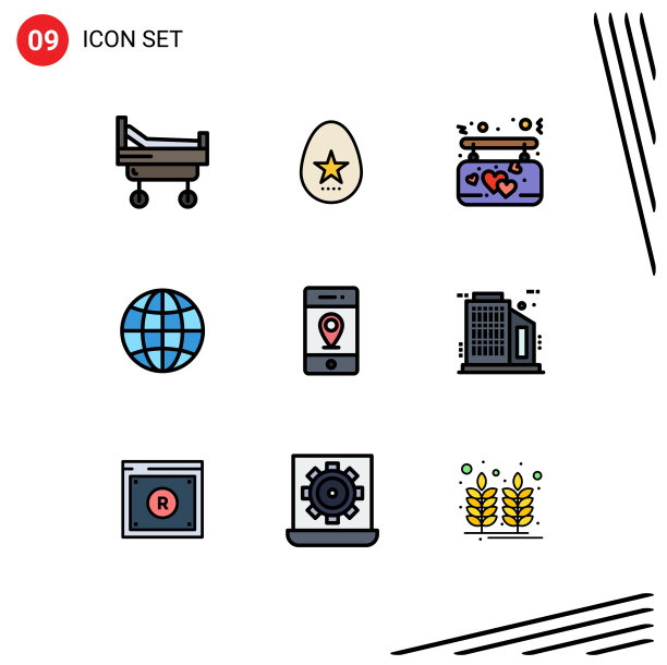 设置9商业填充线平面颜色包图片下载